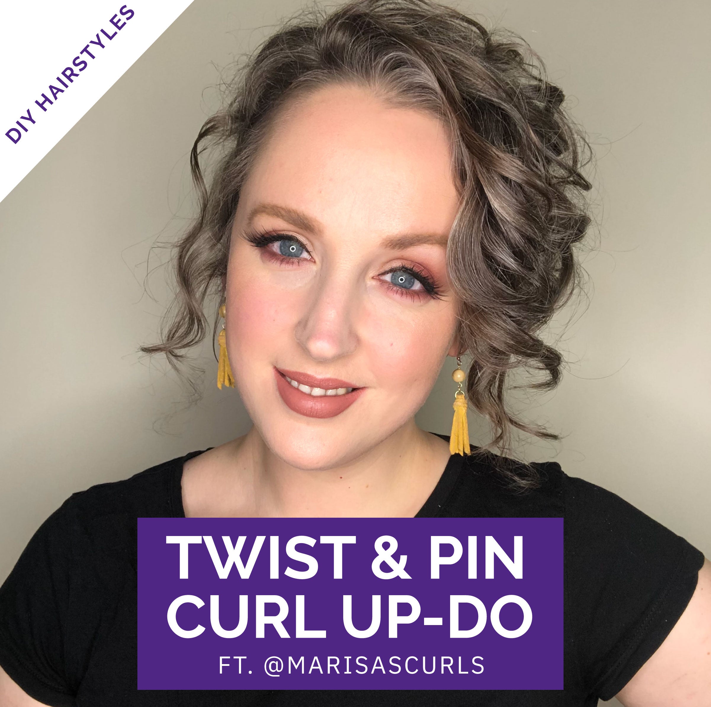 Easy Twisted Curl Up-Do
